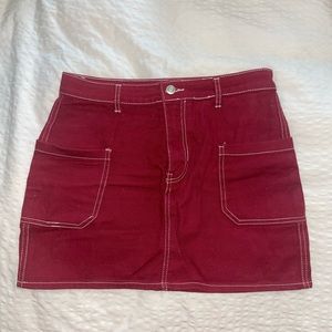 Forever 21 Burgundy Jean Skirt